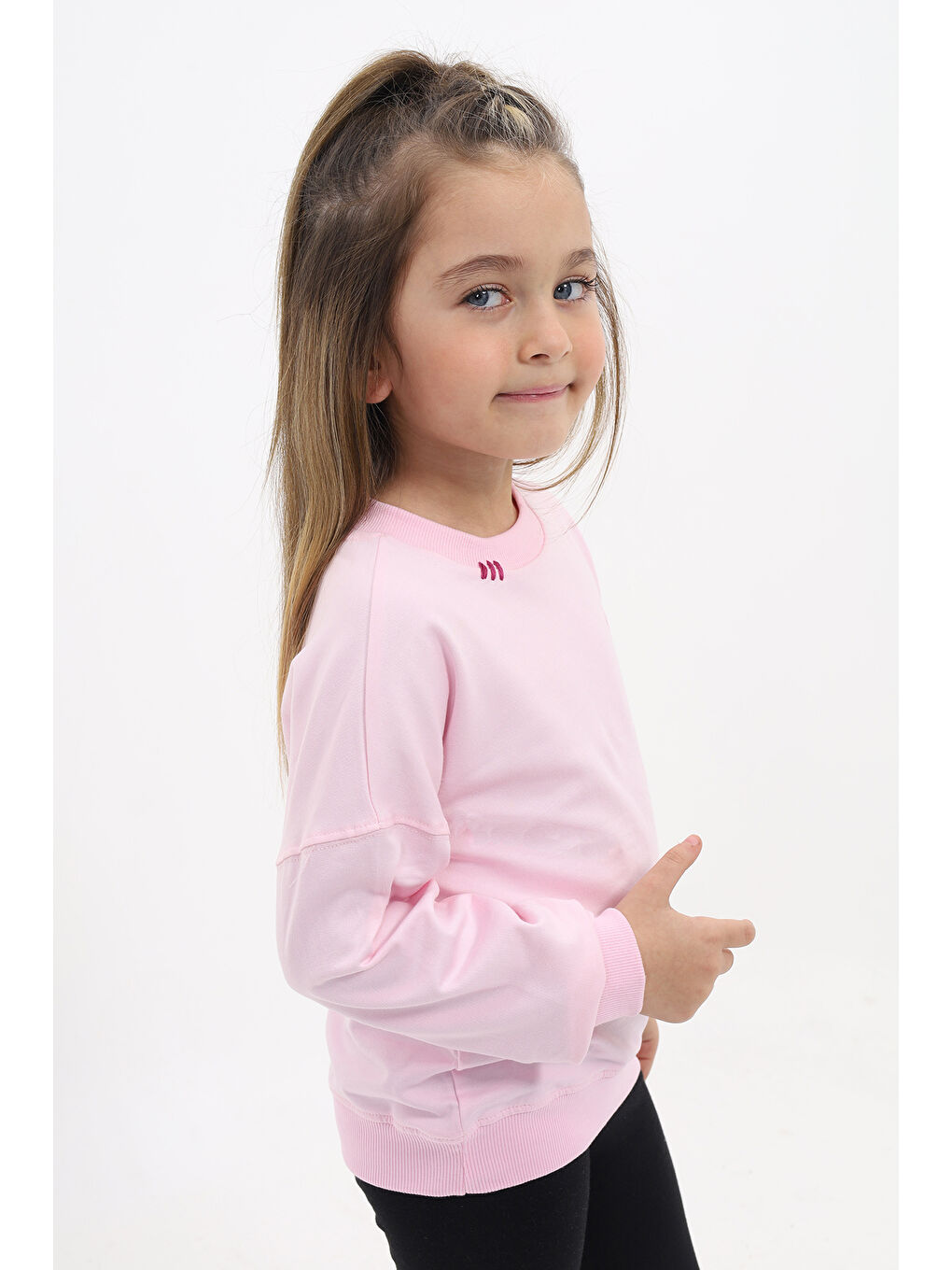Pembe Kız Çocuk Sweatshirt-1