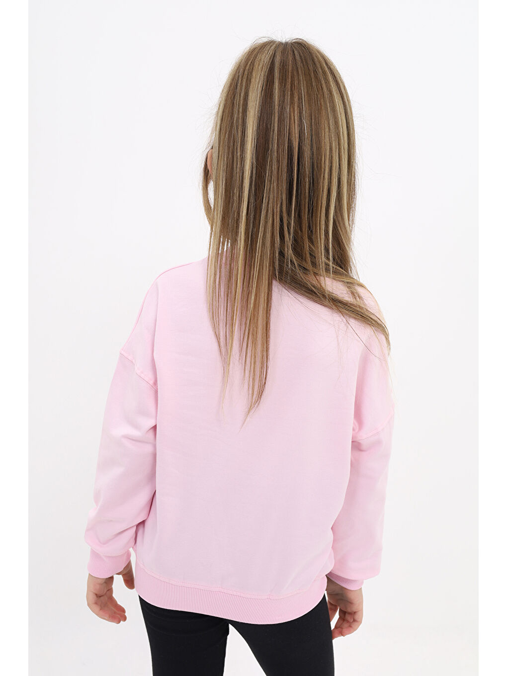 Pembe Kız Çocuk Sweatshirt-3