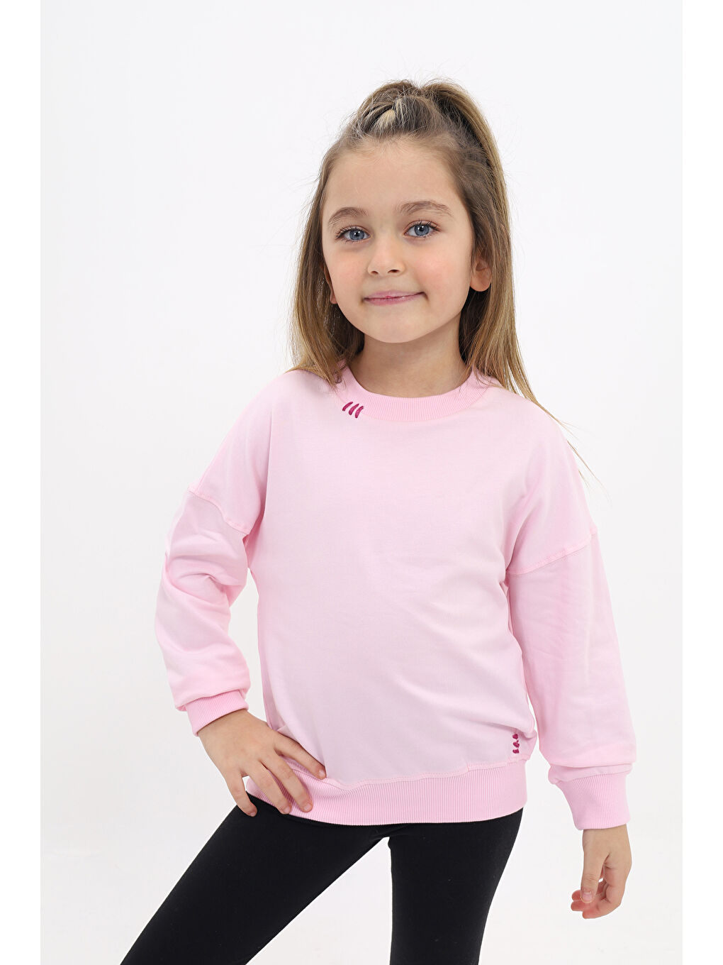 Pembe Kız Çocuk Sweatshirt-4