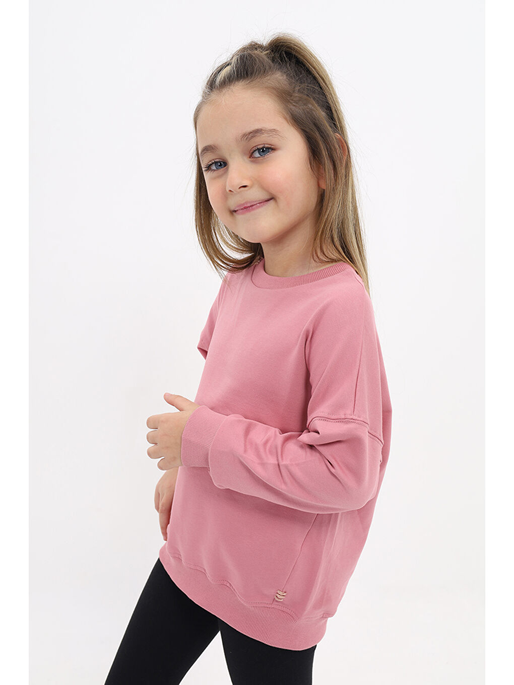 Pembe Kız Çocuk Sweatshirt-1
