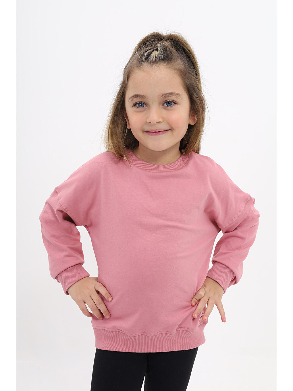 Pembe Kız Çocuk Sweatshirt-3