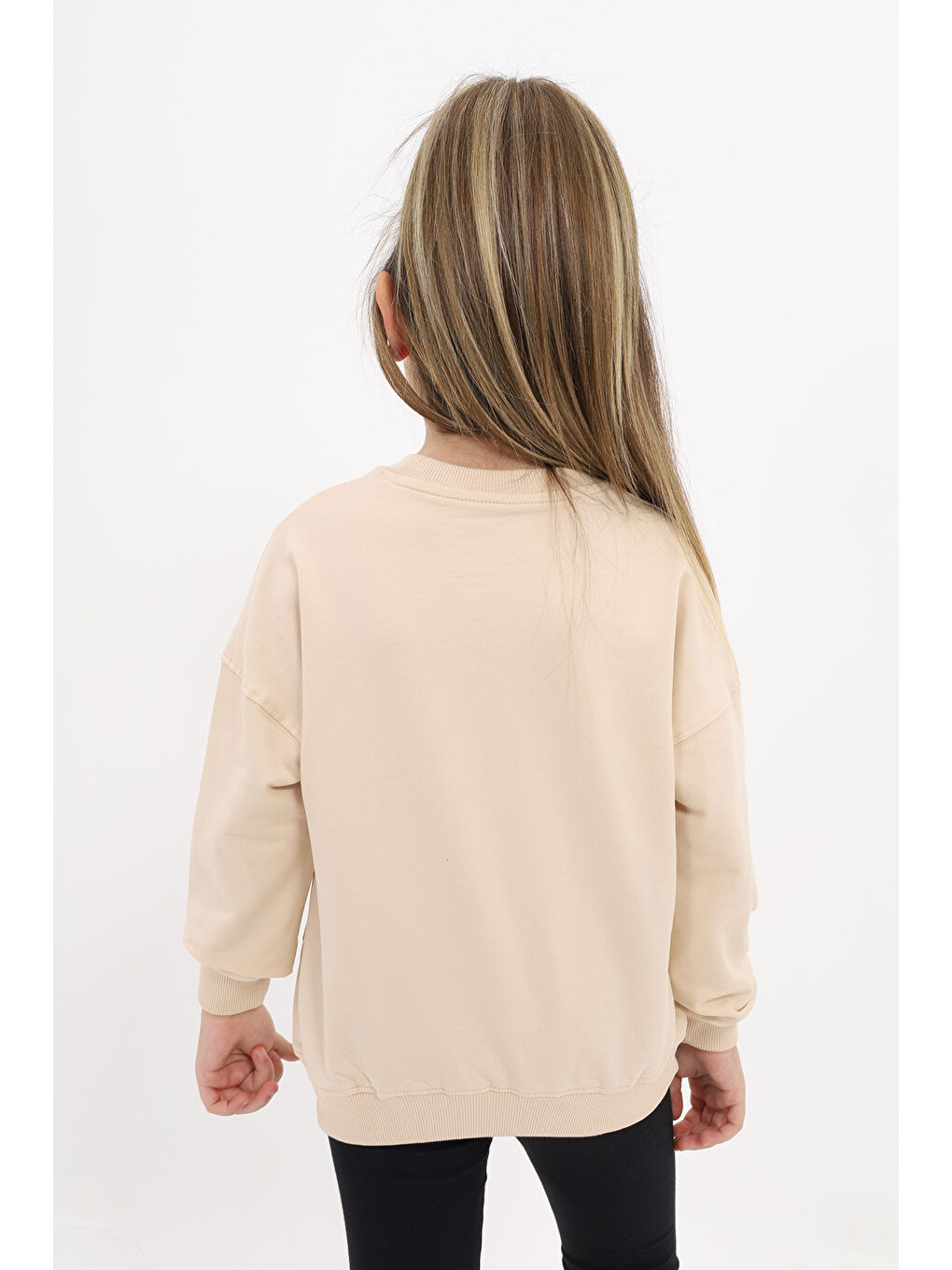 Bej Kız Çocuk Sweatshirt-2
