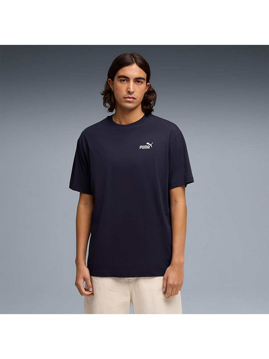 Essential Relaxed No 1 Logo Erkek Lacivert Tişört