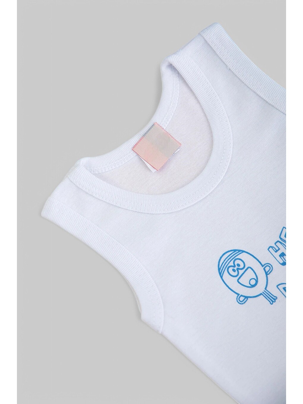 Mavi Erkek Bebek 3 Parça Yazlık Çıtçıtlı Bodyli Baskılı İnterlok Takım-6
