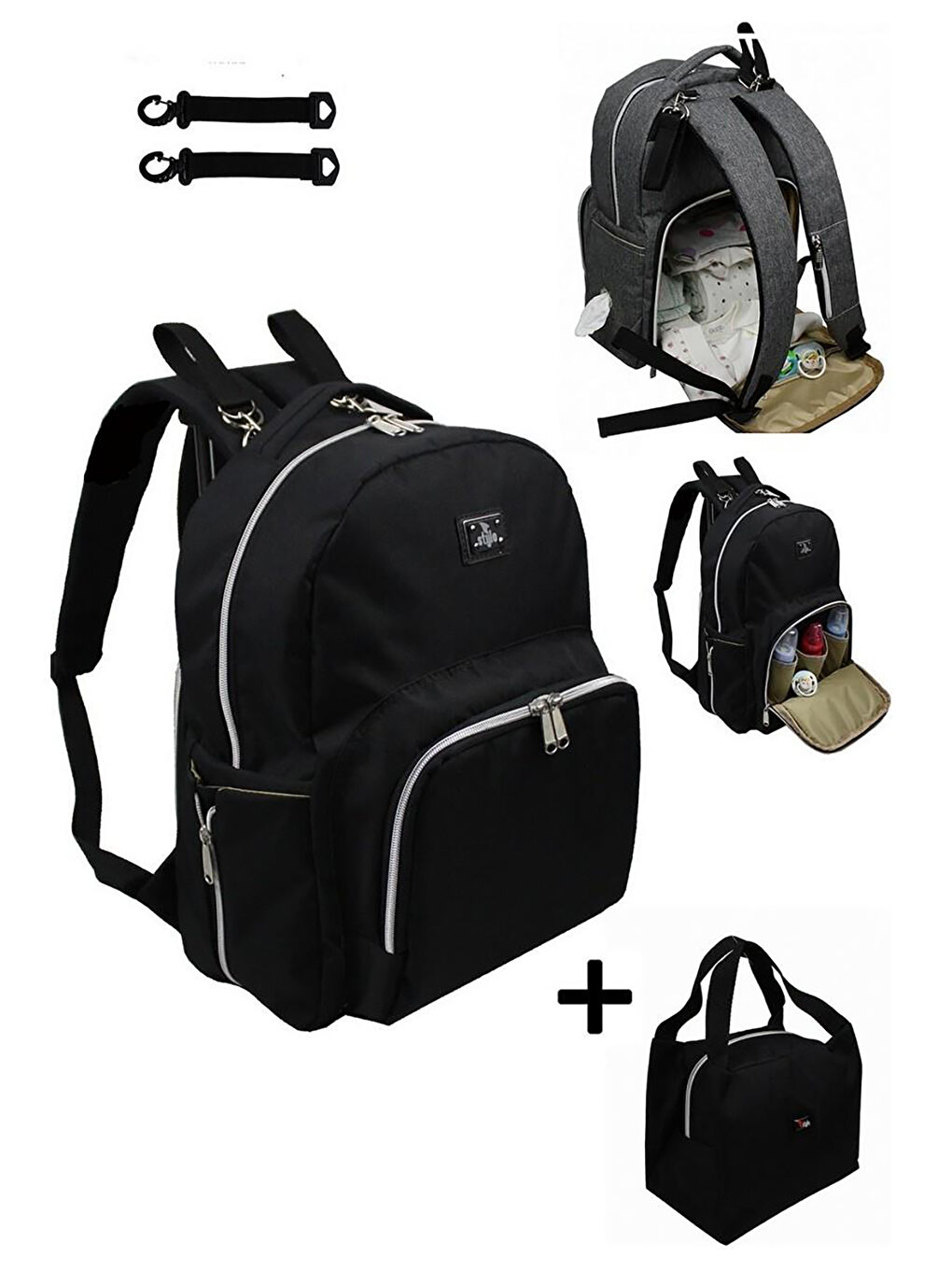 Duo Backpack Anne Çanta Siyah