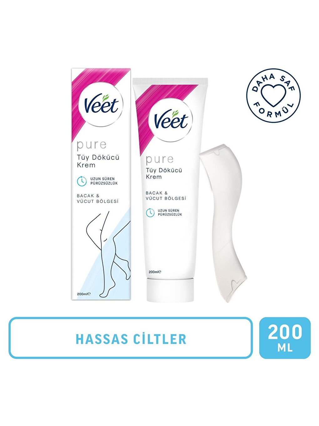 Veet Renksiz Pure Tüy Dökücü Krem Hassas Ciltler 200 ML