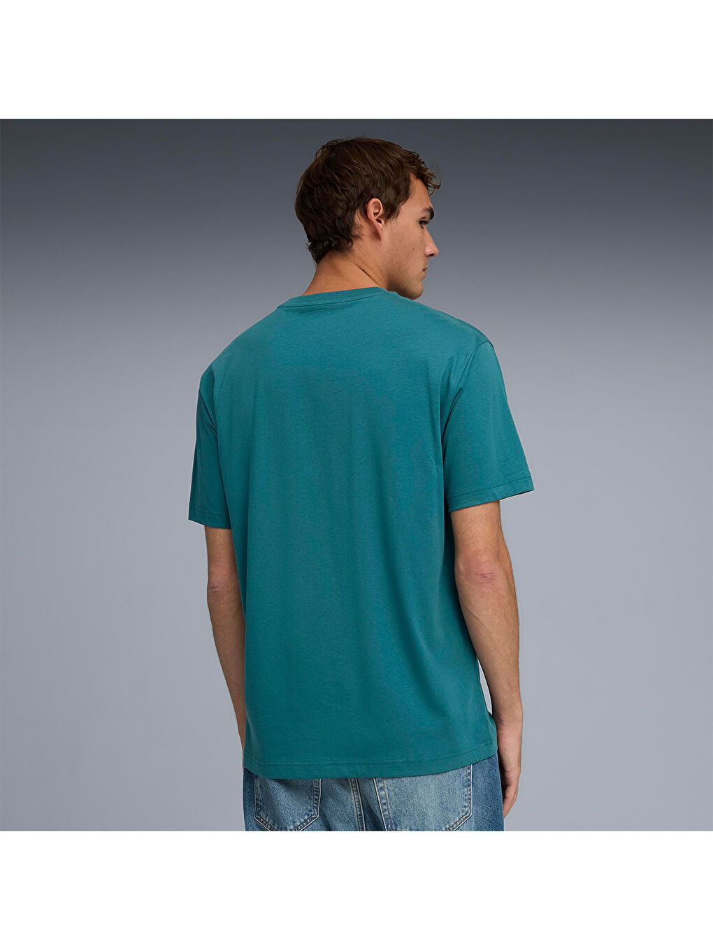 Essential Relaxed No 1 Logo Erkek Yeşil Tişört-1