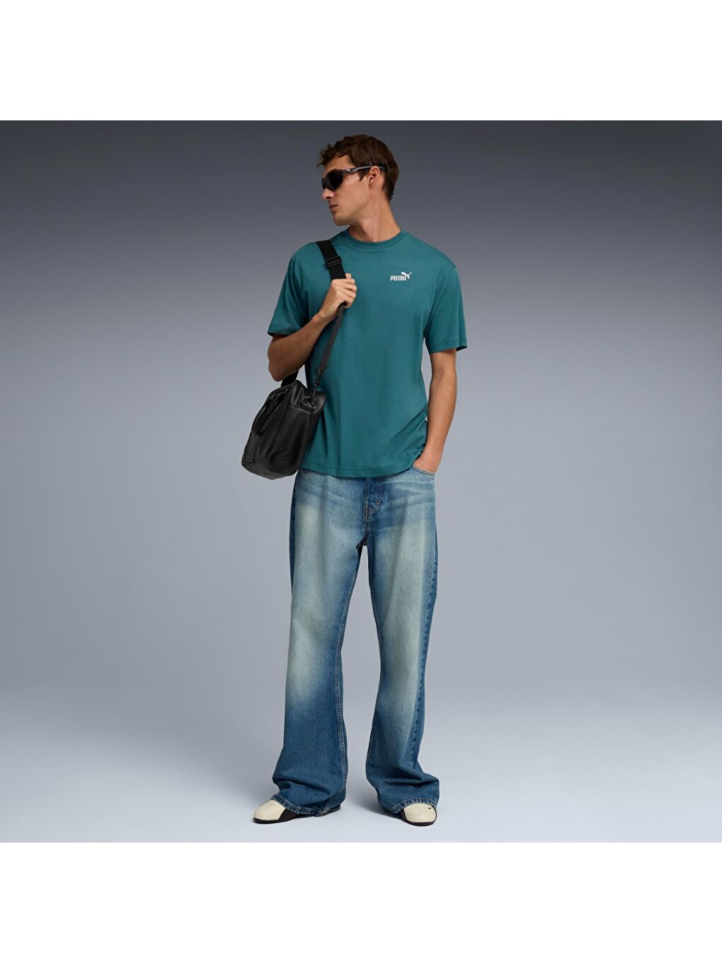 Essential Relaxed No 1 Logo Erkek Yeşil Tişört-2