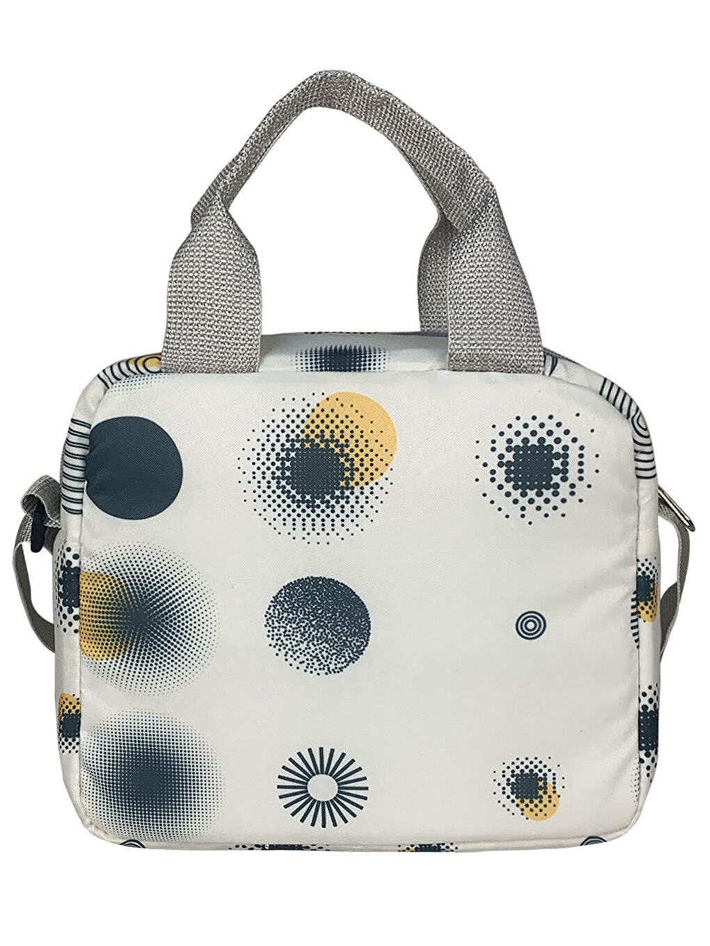 Bye Bye Lunch Omuz Askılı Beslenme Çantası ve Termos Yemek Taşıma Çantası Beyaz-1