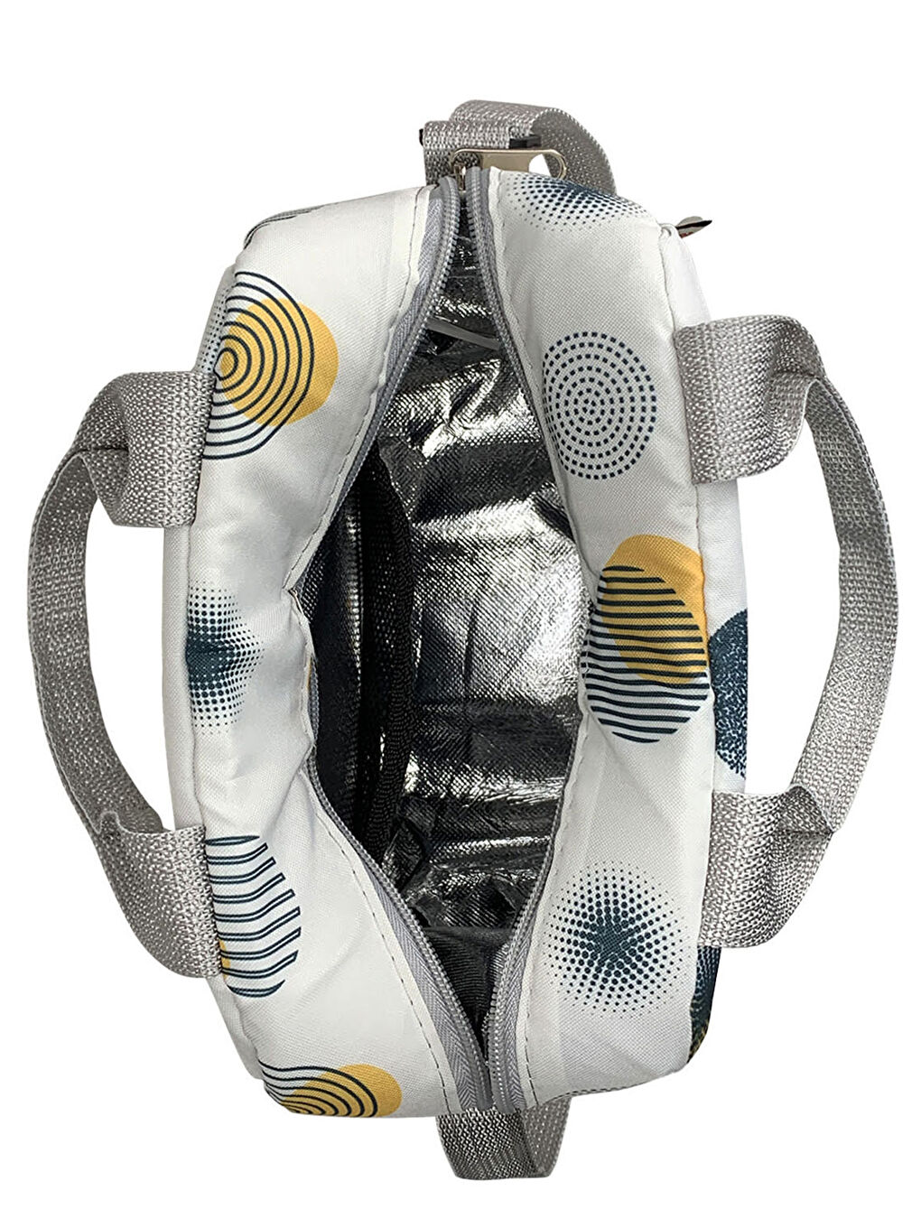 Bye Bye Lunch Omuz Askılı Beslenme Çantası ve Termos Yemek Taşıma Çantası Beyaz-2