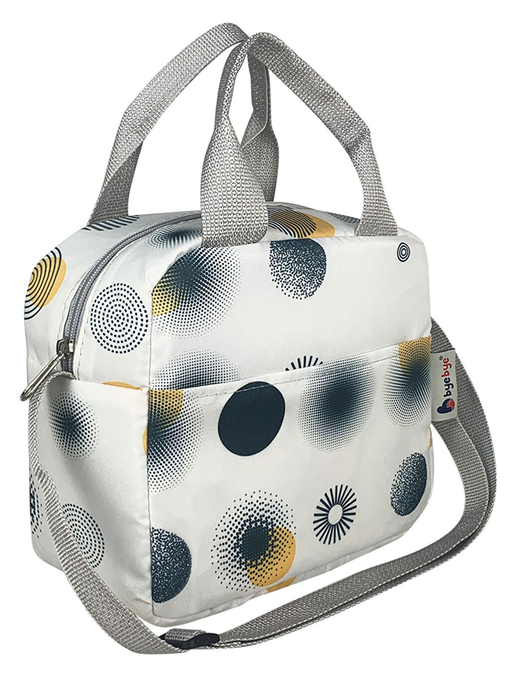 Bye Bye Lunch Omuz Askılı Beslenme Çantası ve Termos Yemek Taşıma Çantası Beyaz-3