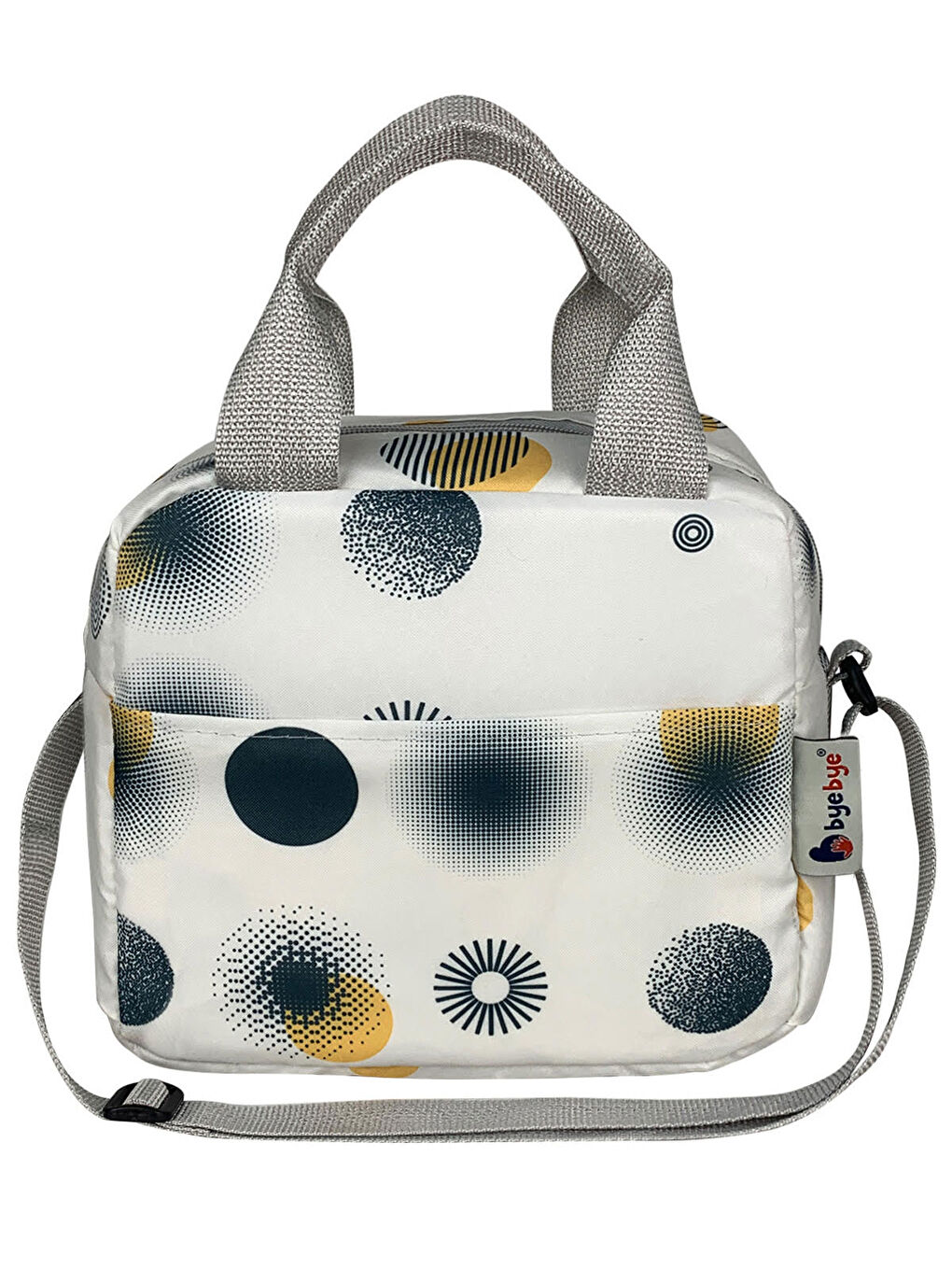 Bye Bye Lunch Omuz Askılı Beslenme Çantası ve Termos Yemek Taşıma Çantası Beyaz-5