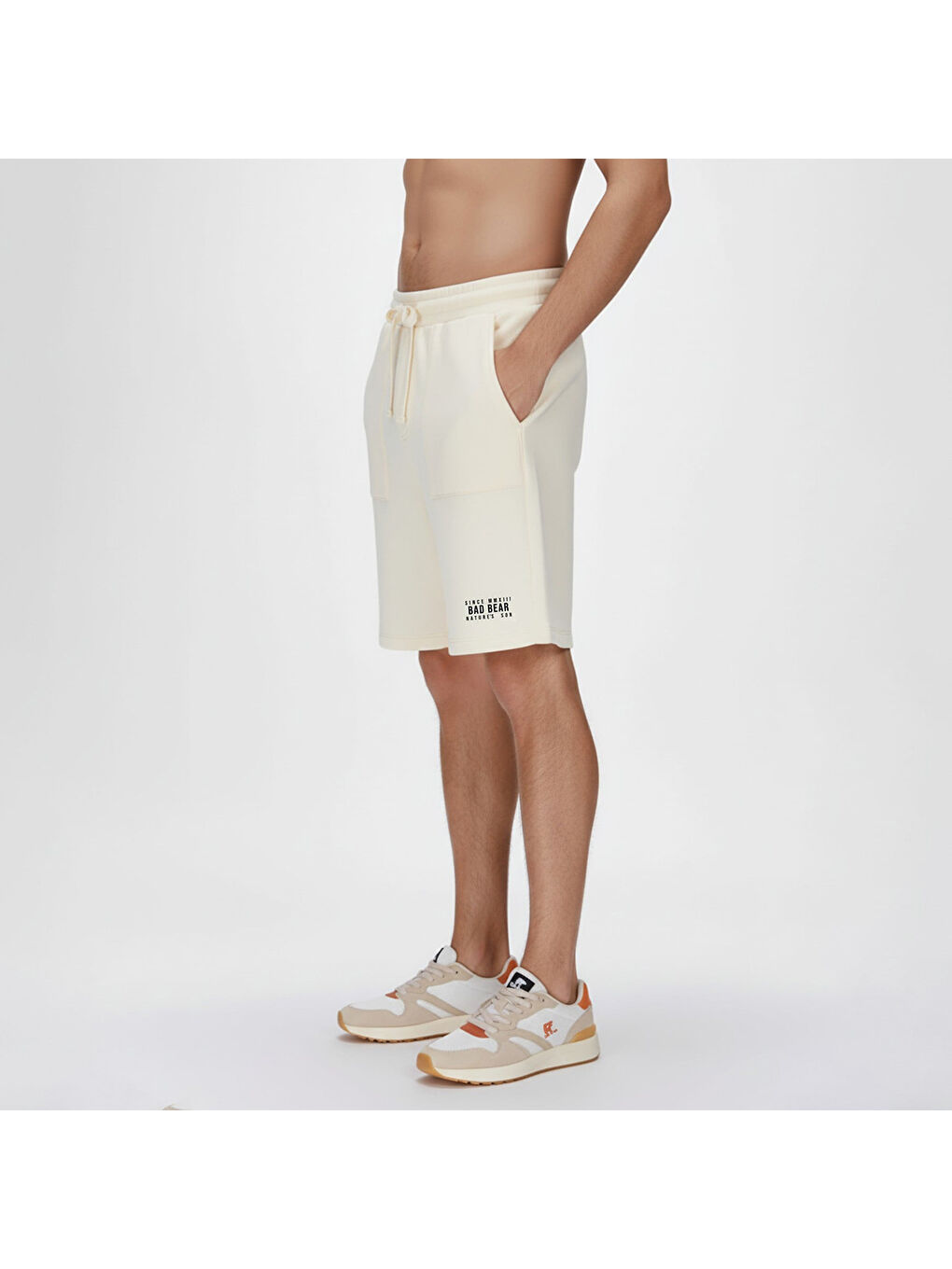 Upside Down Erkek Beyaz Şort-1