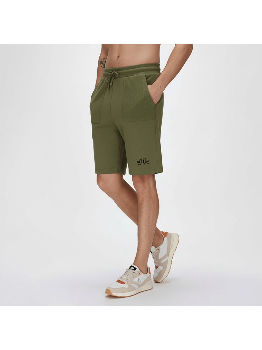 Upside Down Erkek Haki Şort-1
