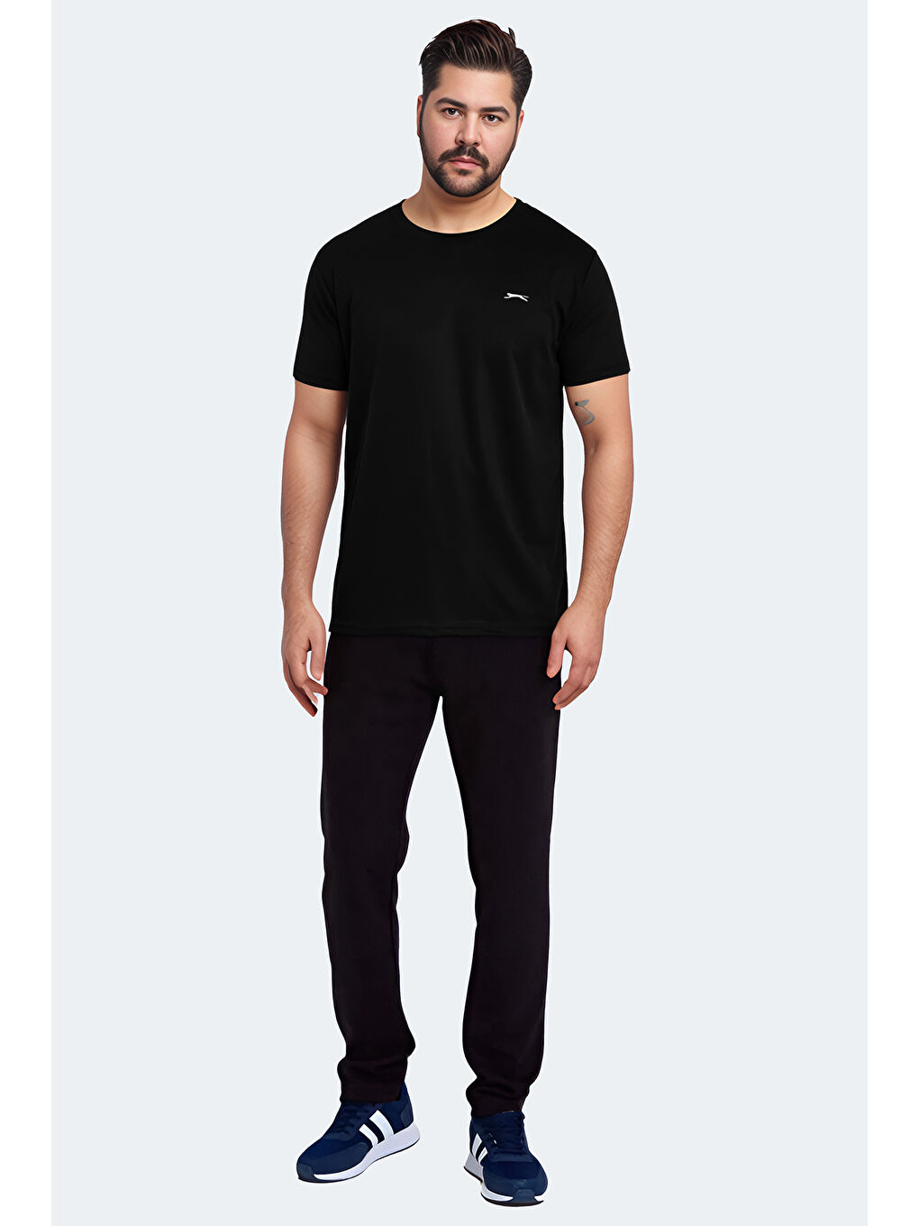 ODALIS IN  Erkek Siyah Büyük Beden Tişört-6