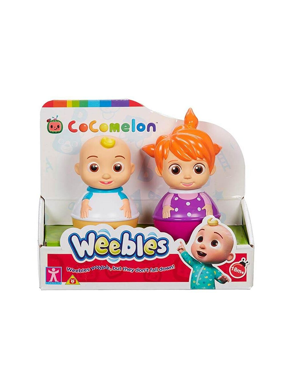 Cocomelon Beyaz-Renklibaskı Weebles 2Li Paket-7704 - 2