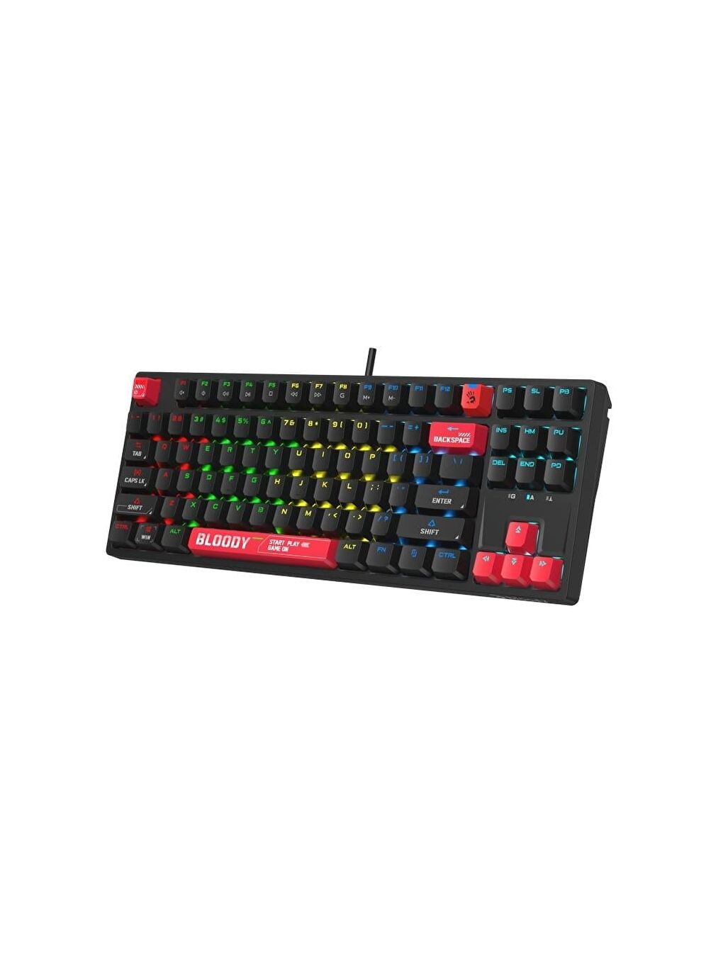 A4-Tech Bloody S87 Mekanik Red Switch RGB Anti Ghosting Kablolu Klavye - 2