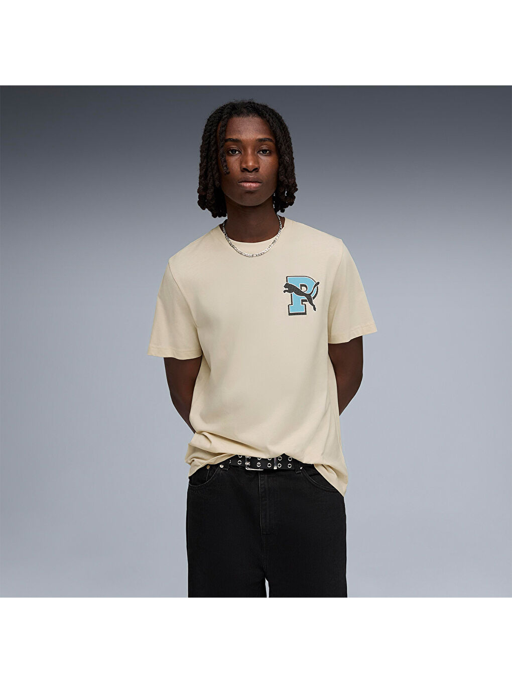 Graphic Erkek Bej Tişört