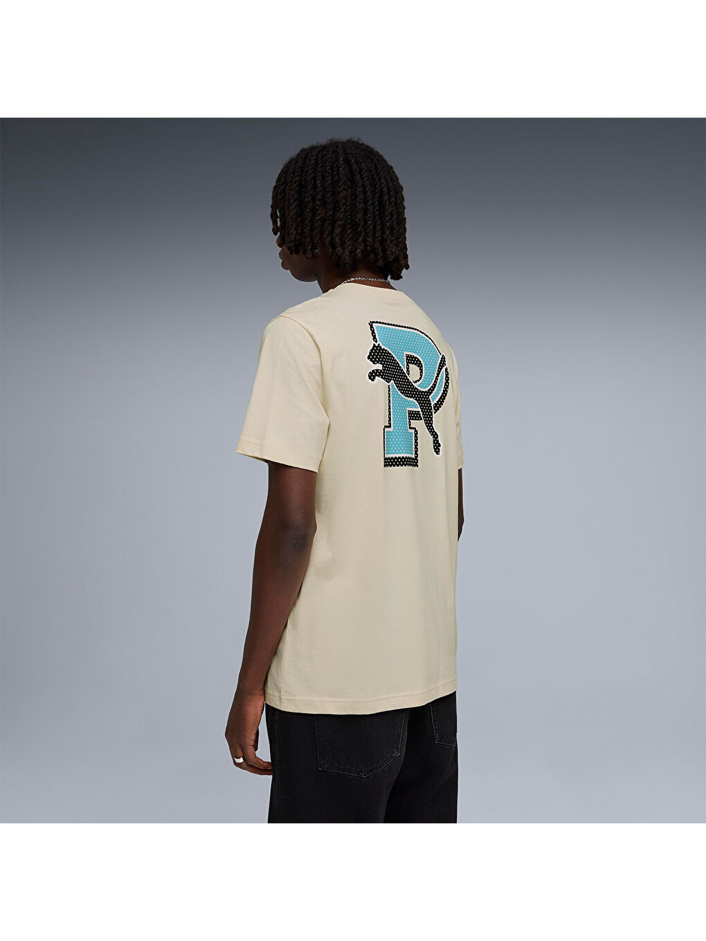 Graphic Erkek Bej Tişört-1