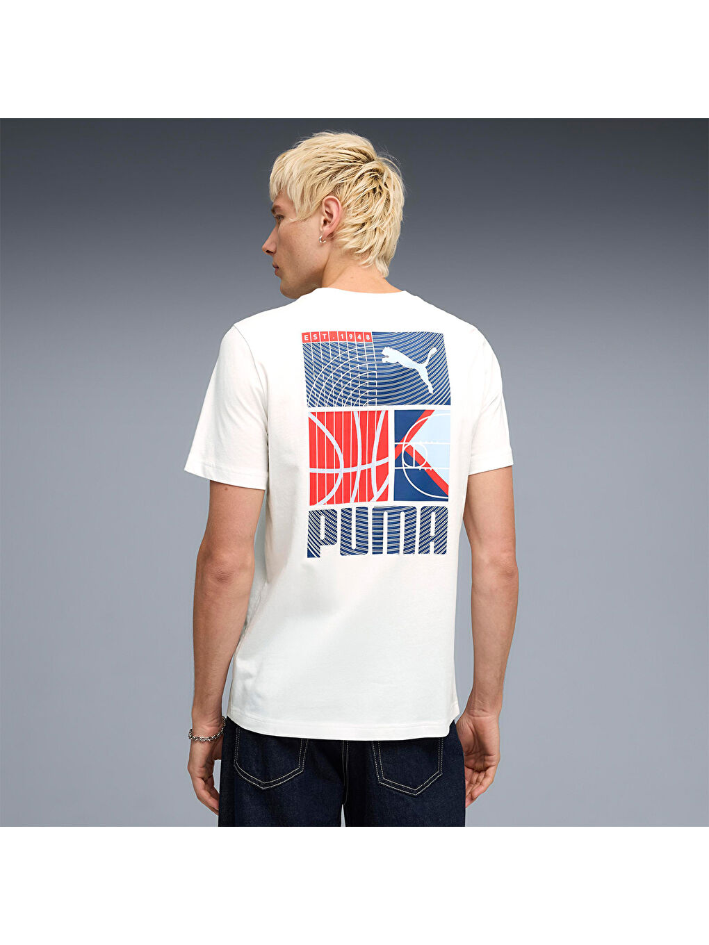 Graphic Erkek Beyaz Tişört-1