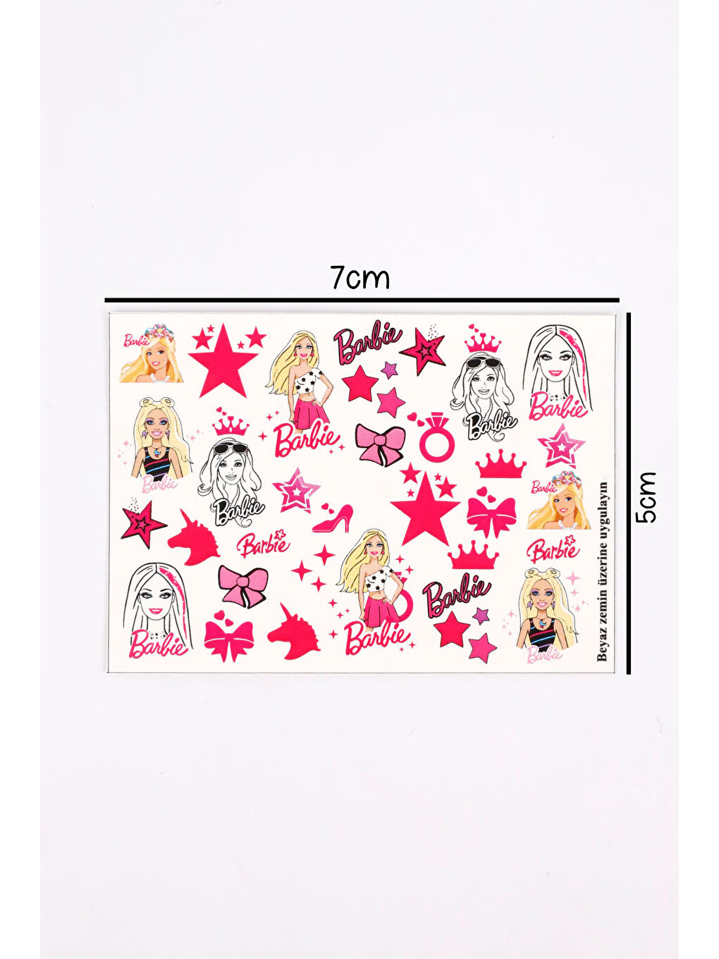 Pembe Barbie Kız Çocuk Tırnak Sticker-2