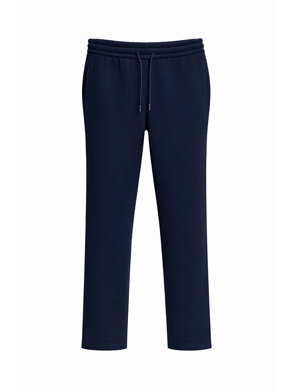 Lacivert Erkek 3 İplik Düz Paça Cepli Yüksek Kalite Şardonlu Kalın Eşofman Altı