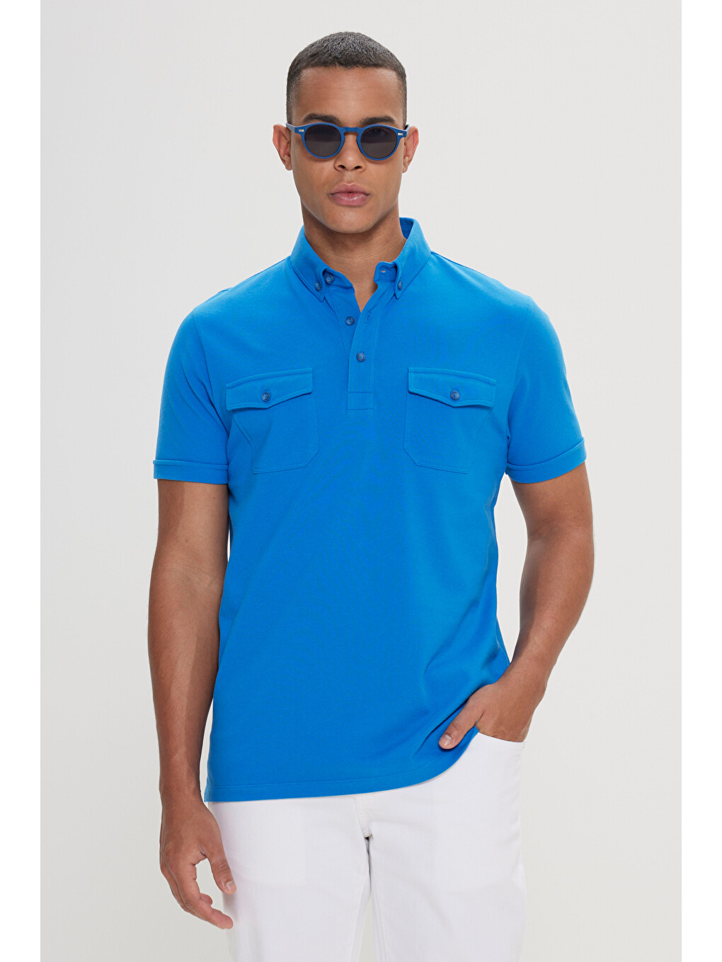 Mavi Erkek Saks Slim Fit Dar Kesim %100 Pamuk Polo Yaka Tişört