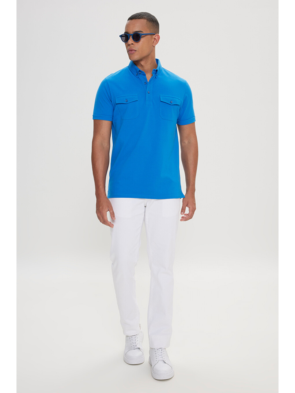 Mavi Erkek Saks Slim Fit Dar Kesim %100 Pamuk Polo Yaka Tişört-1