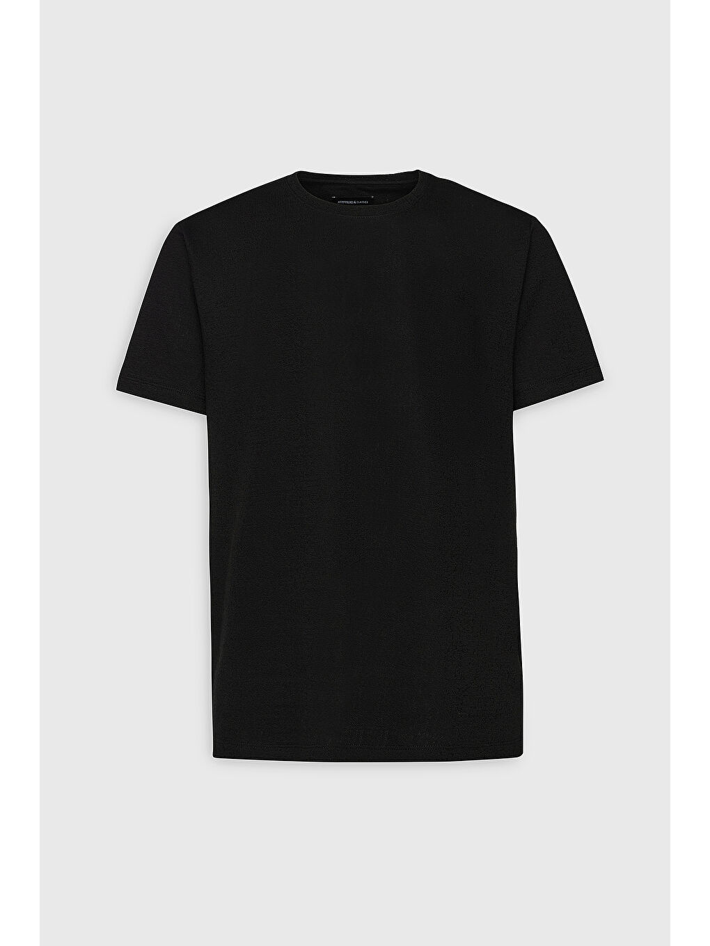 Erkek Siyah Slim Fit Dar Kesim Pamuklu Bisiklet Yaka Tişört-4