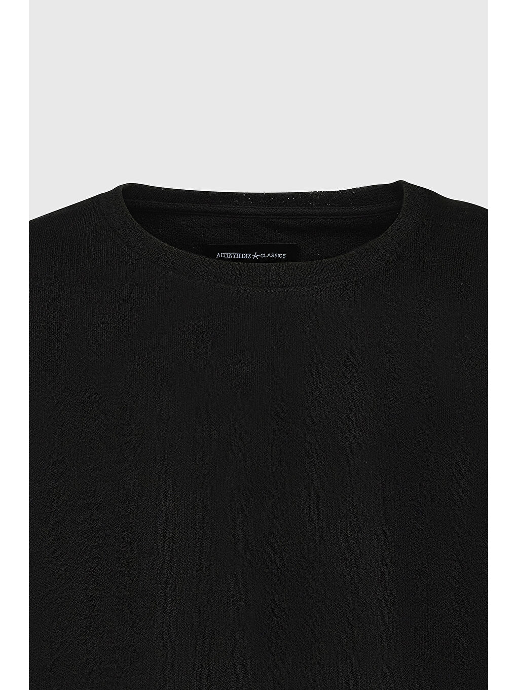 Erkek Siyah Slim Fit Dar Kesim Pamuklu Bisiklet Yaka Tişört-5