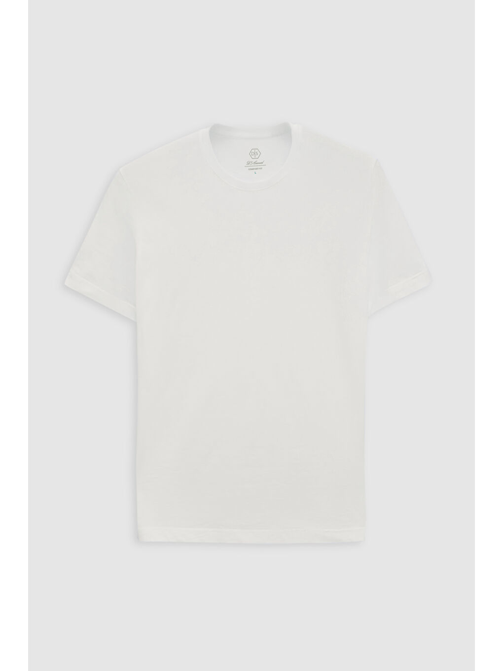 Oversize Ekru Bisiklet Yaka %100 Pamuk T-Shirt-4