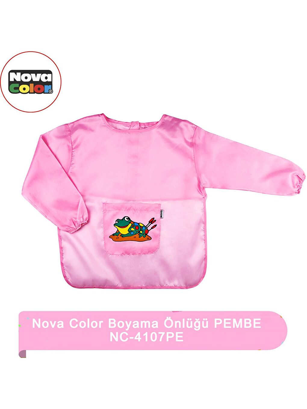 Nova Color Pembe Öğrenci Çalışma Boyama Önlüğü (NC-4107)