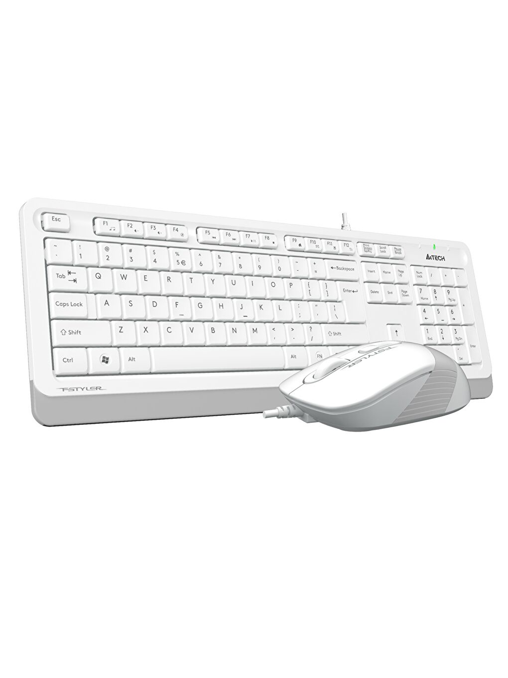 F1010 Kablolu Q Klavye Mouse Set   Beyaz-1