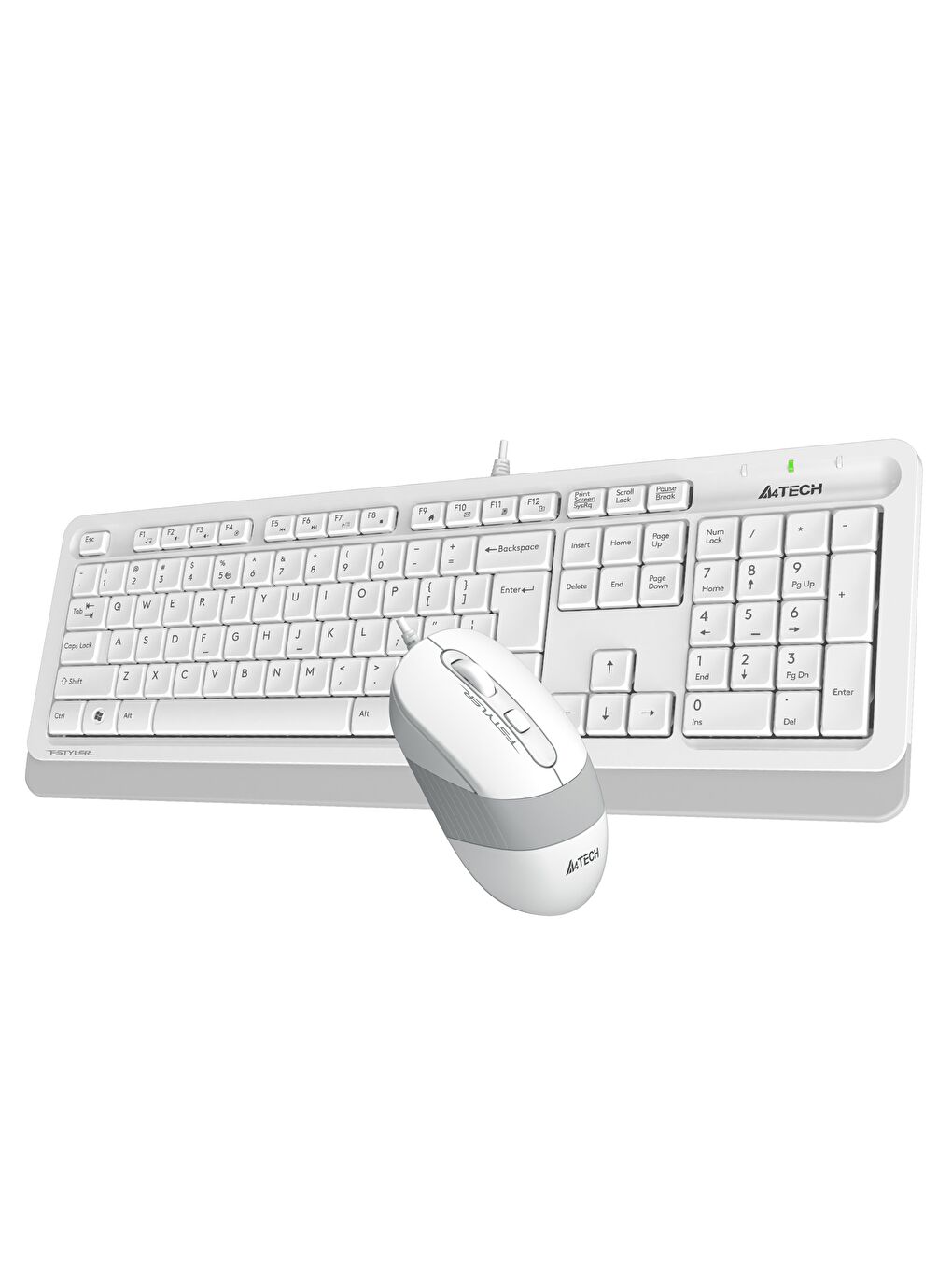 F1010 Kablolu Q Klavye Mouse Set   Beyaz-2