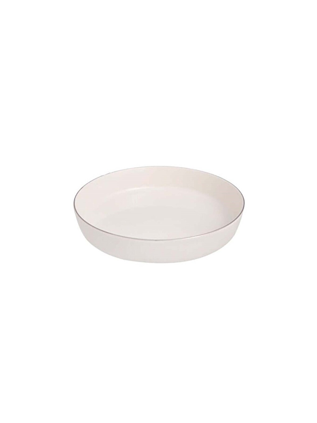 Ekru Chopin Platin Çukur Tabak 19cm Tekli
