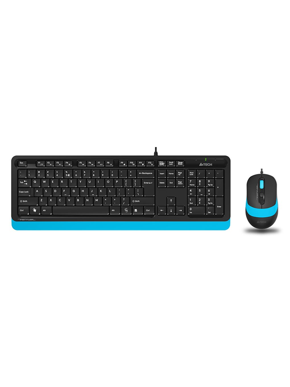 A4-Tech F1010 Kablolu Q Klavye Mouse Set   Mavi