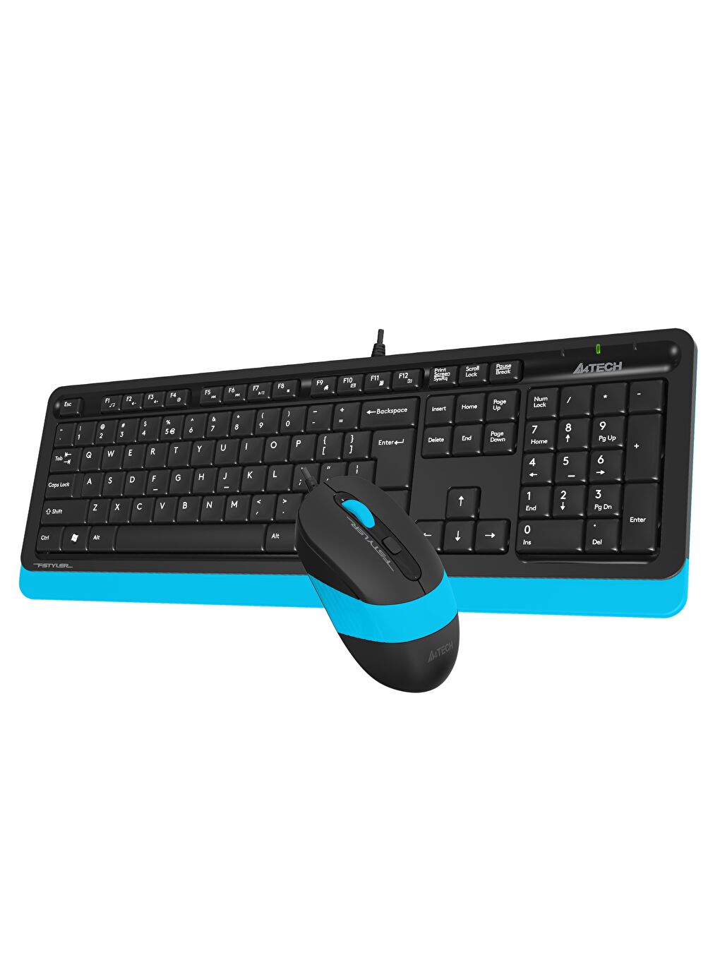 A4-Tech F1010 Kablolu Q Klavye Mouse Set   Mavi - 2