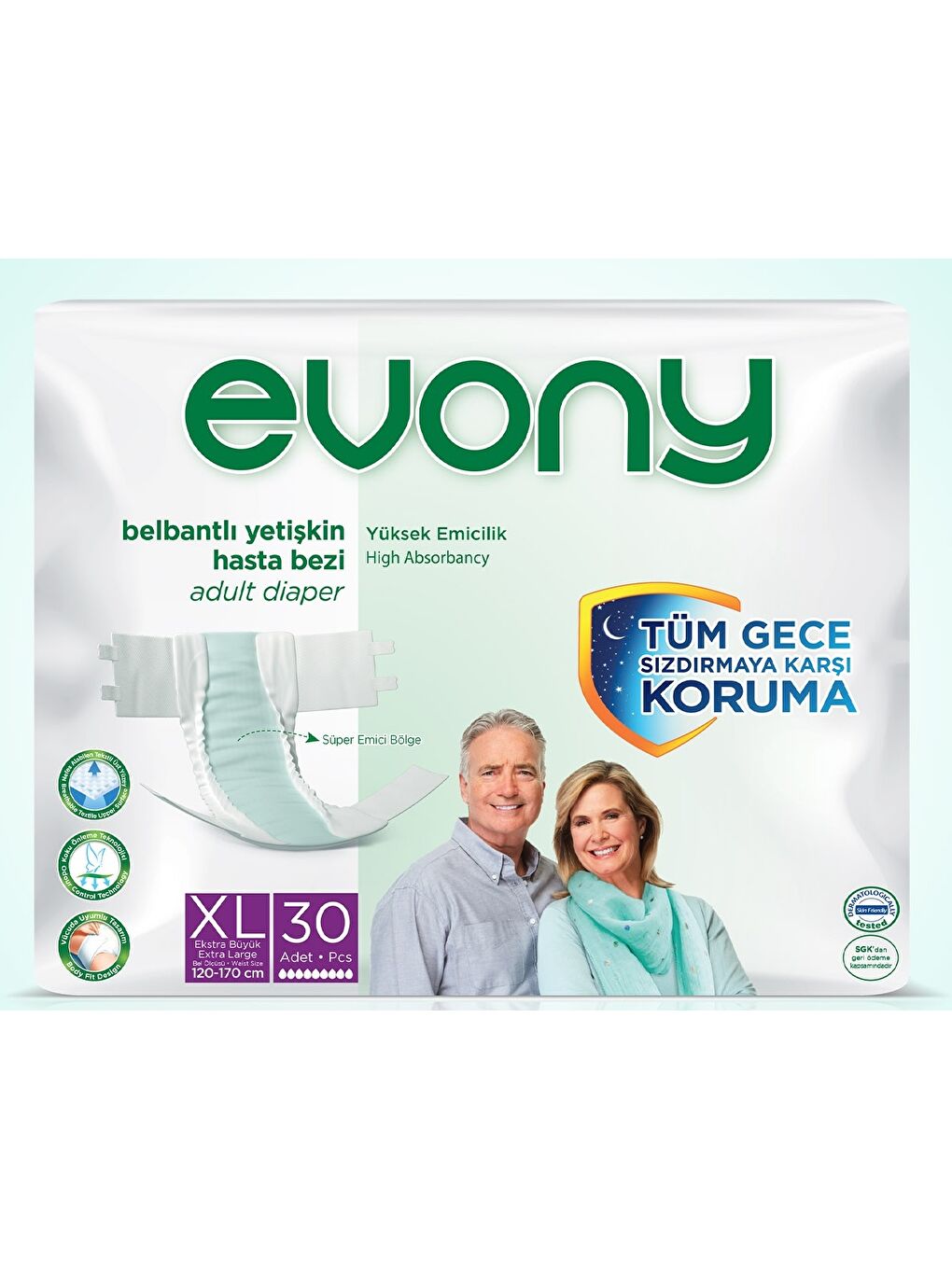 Evony Belbantlı Yetişkin Hasta Bezi Ekstra Large 30 lu