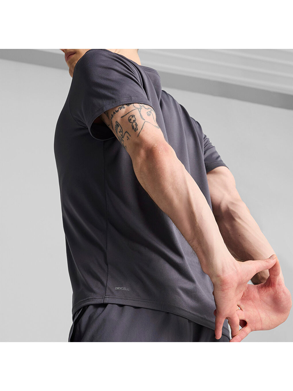 Tad Essential Solid Erkek Gri Tişört-3