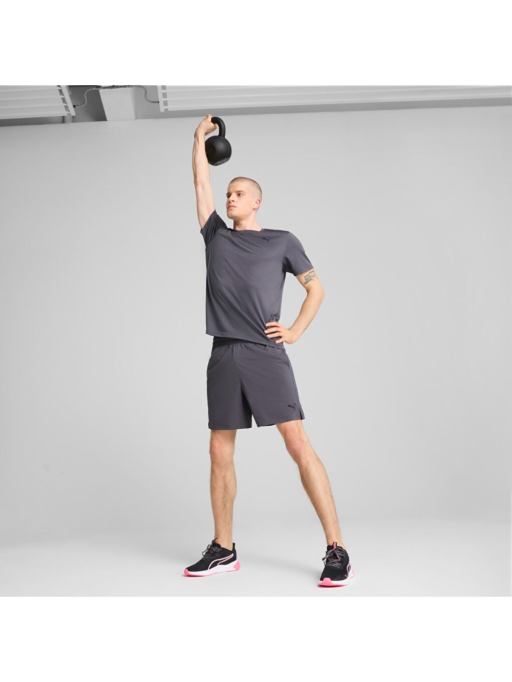 Tad Essential Solid Erkek Gri Tişört-4