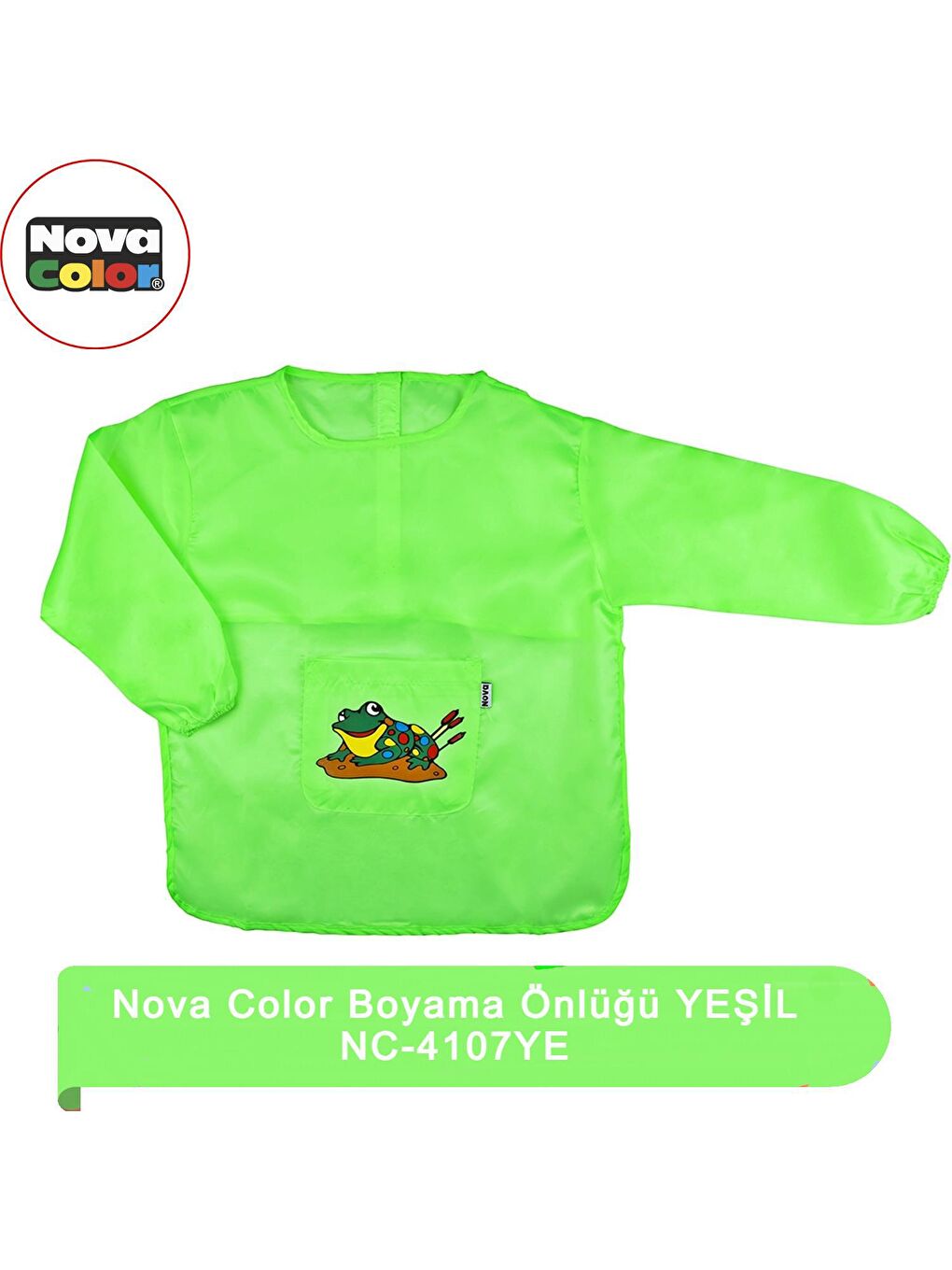 Nova Color Yeşil Öğrenci Çalışma Boyama Önlüğü (NC-4107)