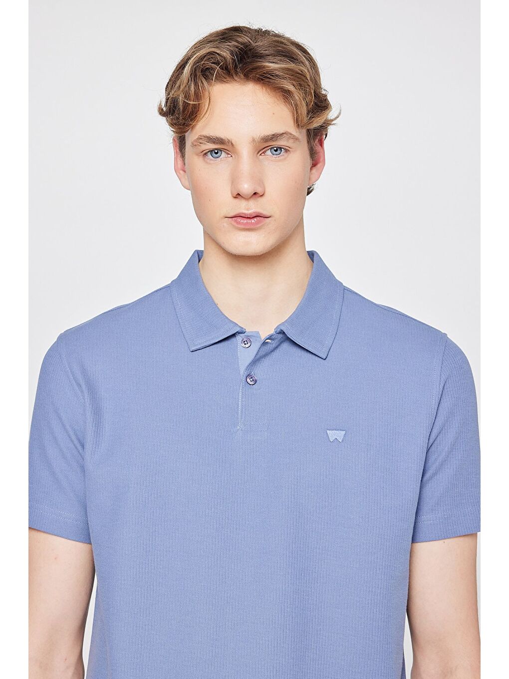 İndigo Polo Yaka Basic Tişört-3