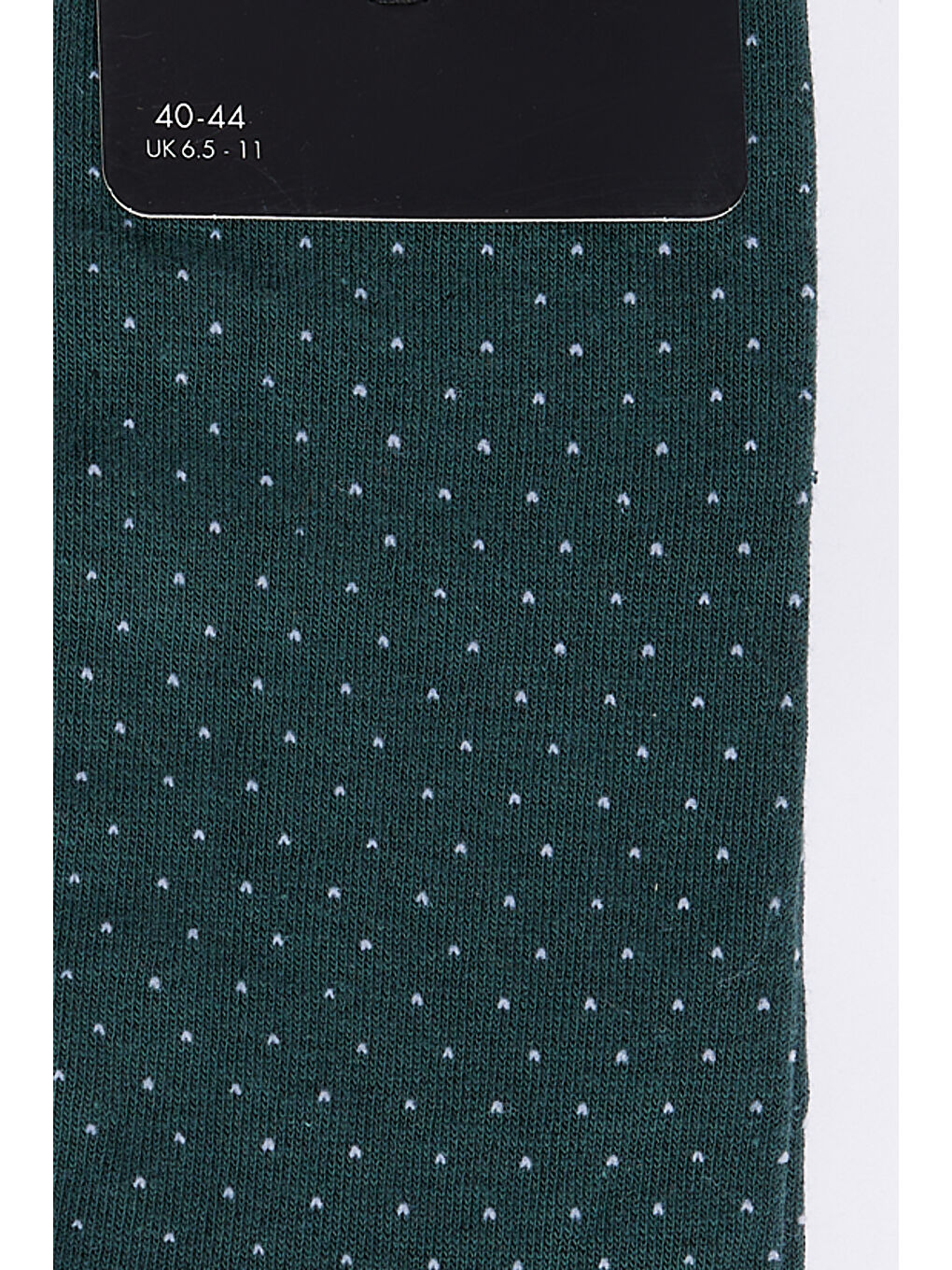 Erkek Yeşil-Beyaz Tekli Desenli Çorap-1