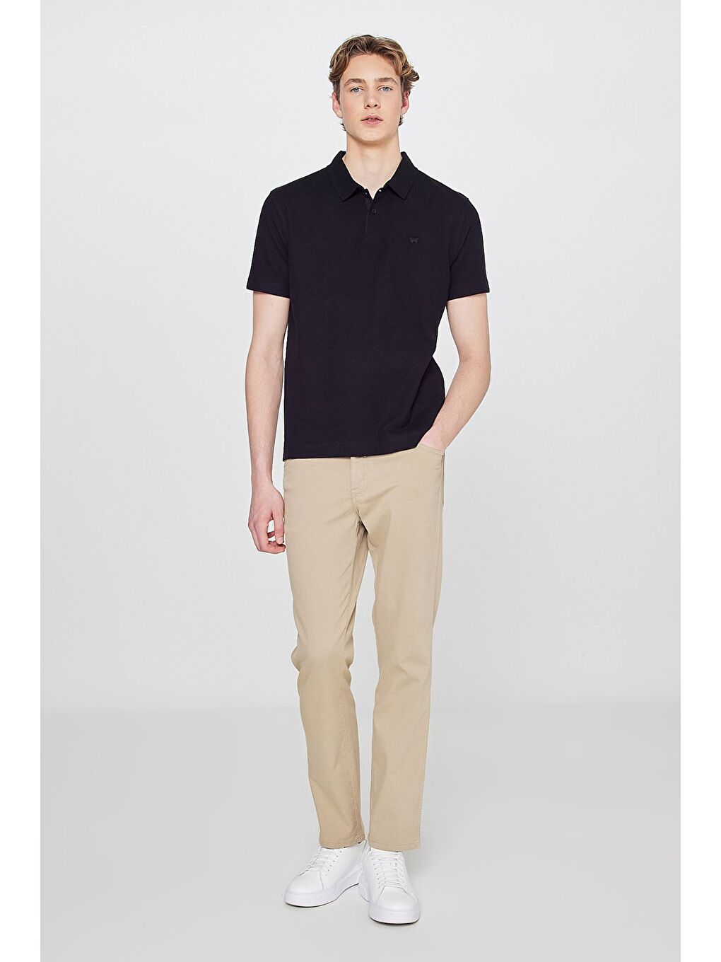 Siyah Polo Yaka Basic Tişört-2