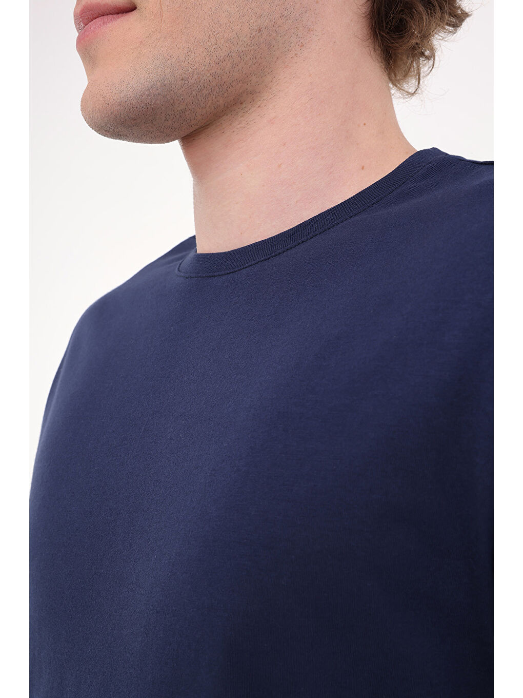 MB PAM C 11SN220 5FX Lacivert Erkek Kısa Kol %100 Pamuk Tişört-3