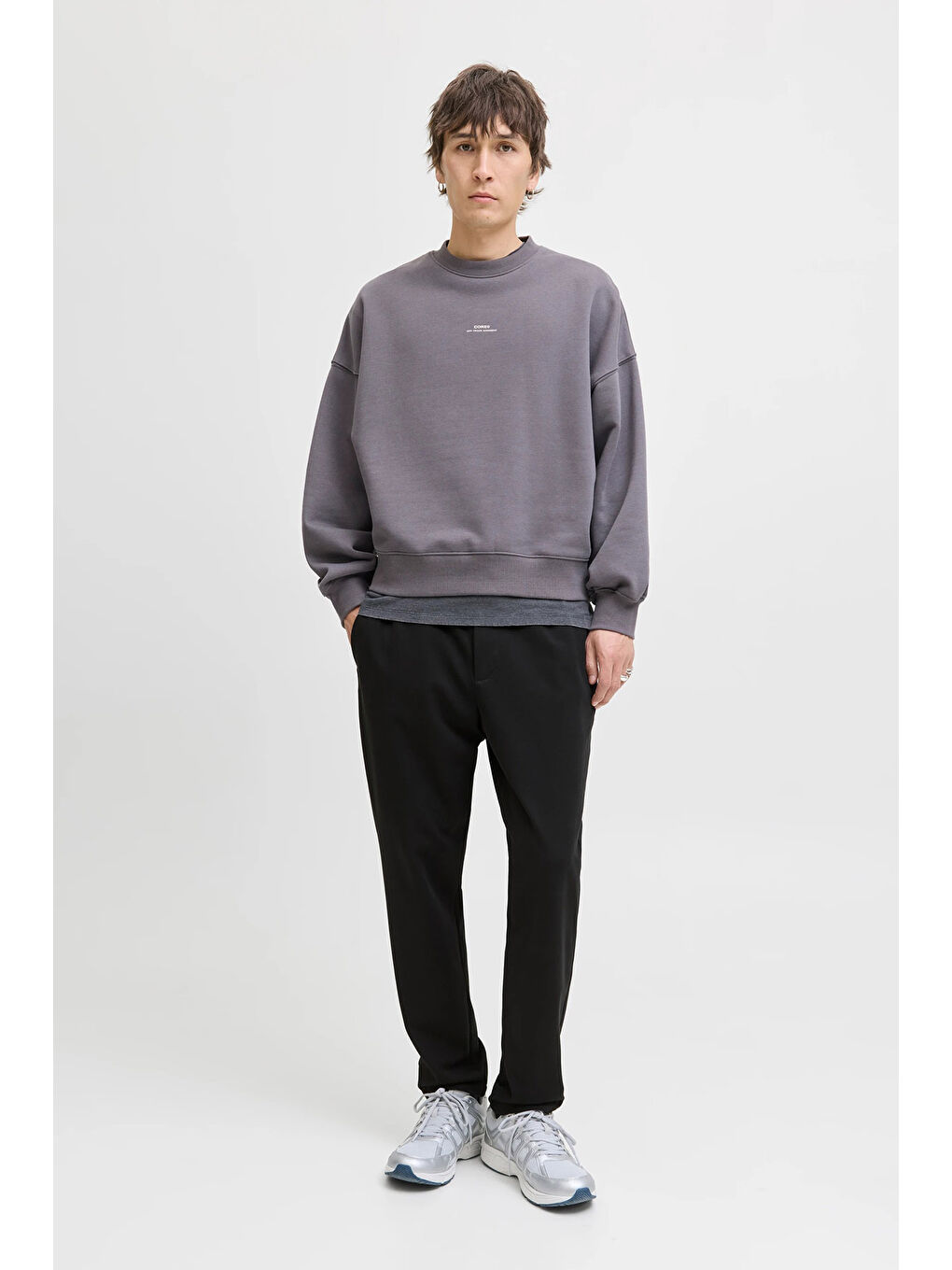 Siyah Pants Studio Pamuklu Tapered Fit Düz Paça Pantolon 12282533-1