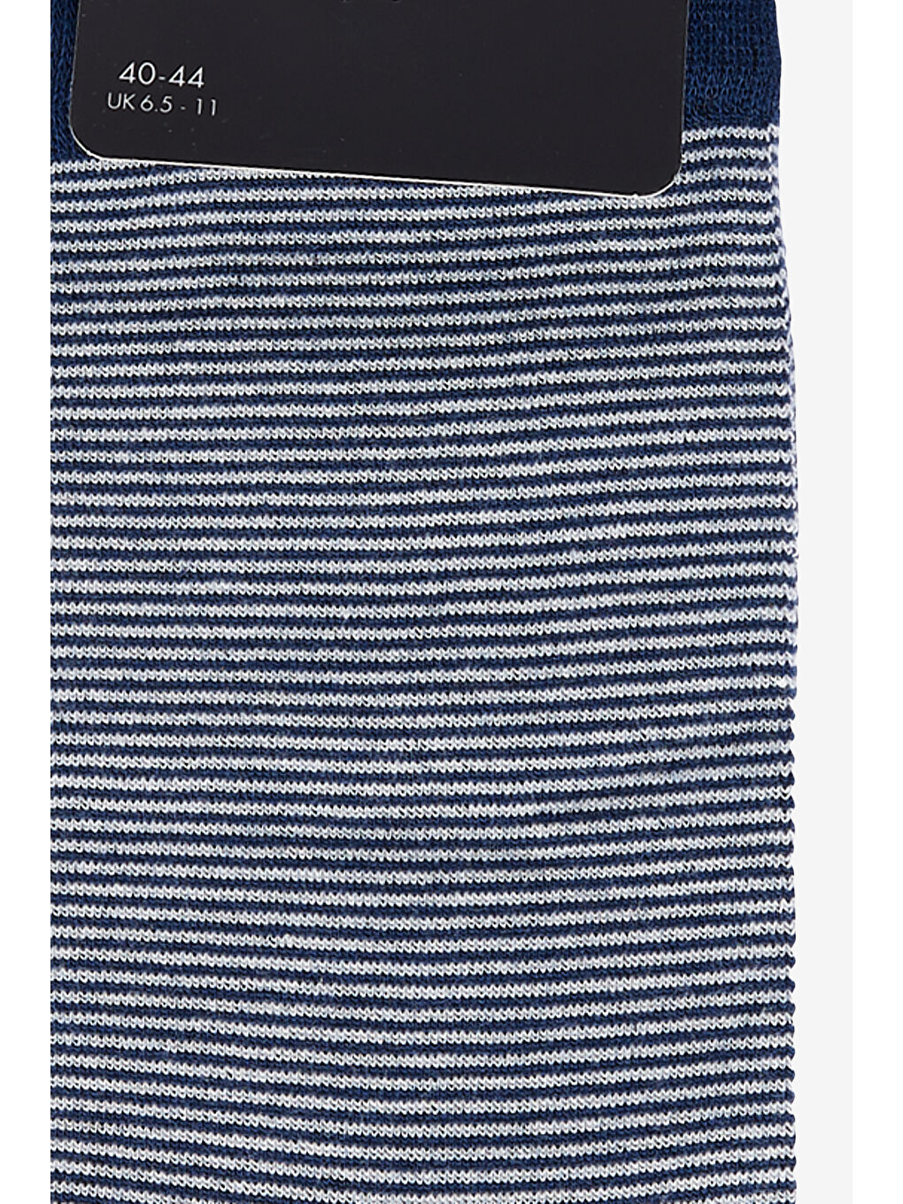 Erkek Lacivert-Beyaz Tekli Desenli Bambulu Çorap-1