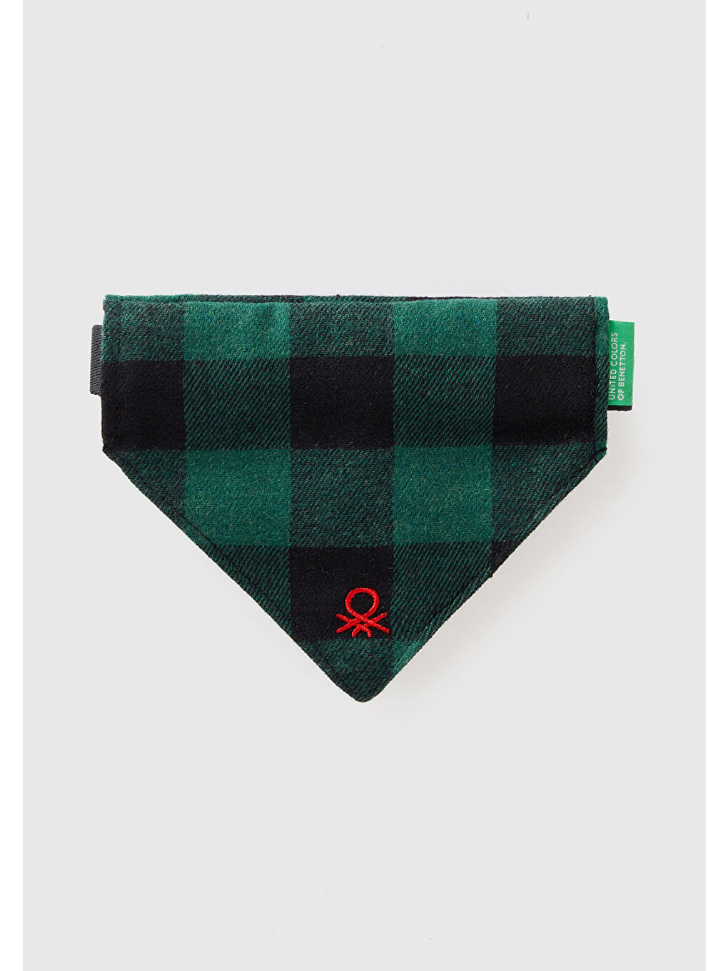 Unisex Beyaz Ekoseli Köpek Bandanası