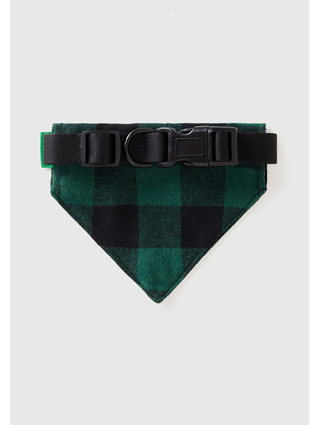 Unisex Beyaz Ekoseli Köpek Bandanası-1