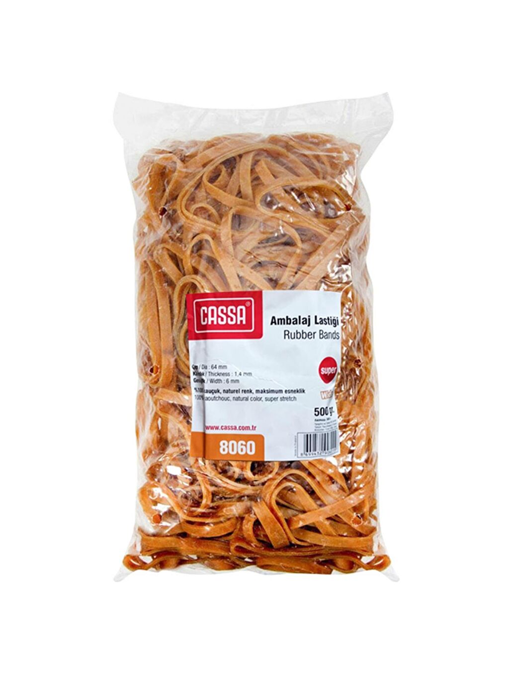 %100 Kauçuk Ambalaj Lastiği Geniş 500 gr -Kod:8060
